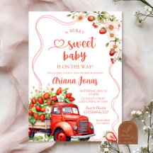 Zomer Baby Shower met Aardbeien Trucks