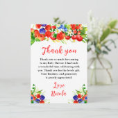 Zomer Baby Shower met Gemengde Bessen Bedankkaart (Staand voorkant)