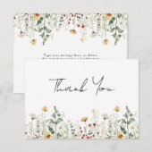 Zomer Baby Shower met Wilde Bloemen Bedankkaart (Voorkant / Achterkant)