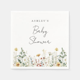 Zomer Baby Shower met Wilde Bloemen Servet