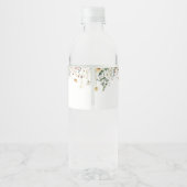 Zomer Baby Shower met Wilde Bloemen Waterfles Etiket (Achterkant)