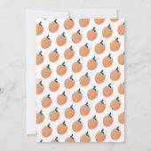 Zomer Baby Shower Perzik Fruit Uitnodiging (Achterkant)