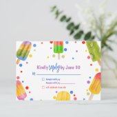 Zomer Baby shower RSVP Reactie Behuizing Kaart (Staand voorkant)