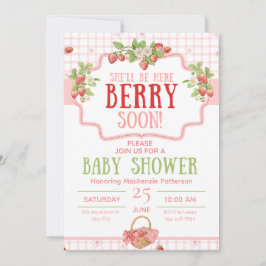 Zomer Baby Shower Uitnodiging Aardbei