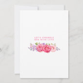 Zomer baby Strook Nodigen, paarse roze Strook Kaart (Achterkant)