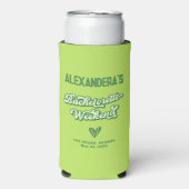 Zomer Bachelorette Neon Pool Party Favor Seltzer Blikjeskoeler (Seltzer Voorkant)
