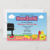 Zomer Barbecue BBQ Cookout Park Uitnodigingen (Voorkant)