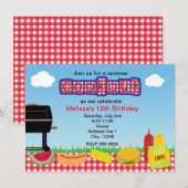 Zomer Barbecue BBQ Picknick Park Uitnodigingen (Voorkant / Achterkant)