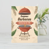 Zomer Barbecue Uitnodiging (Staand voorkant)