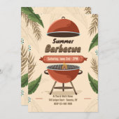 Zomer Barbecue Uitnodiging (Voorkant / Achterkant)