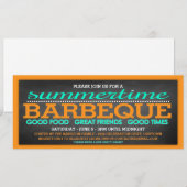 Zomer Barbeque Feest Kaart (Voorkant / Achterkant)