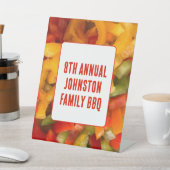 Zomer Barbeque Levendige Foto BBQ Familiereünie Reclamebord Met Voetstuk (Insitu)