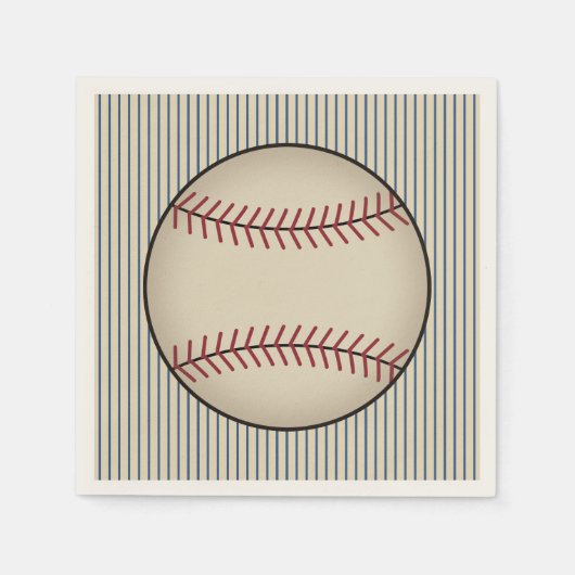 Zomer  Baseball Party Napkins Servetten (Voorkant)
