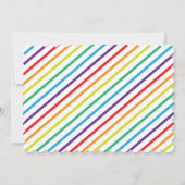 ZOMER Bash Typografie Rainbow Party Uitnodigingen (Achterkant)