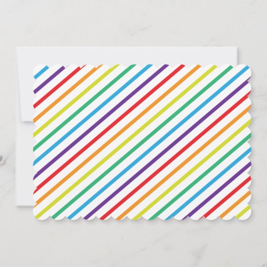 ZOMER Bash Typografie Rainbow Party Uitnodigingen (Achterkant)