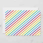 ZOMER Bash Typografie Regenboog Feest Uitnodiginge Kaart (Achterkant)