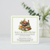 Zomer BBQ & Beer Party Uitnodiging (Staand voorkant)