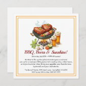 Zomer BBQ & Beer Party Uitnodiging – Backyard Cook (Voorkant / Achterkant)