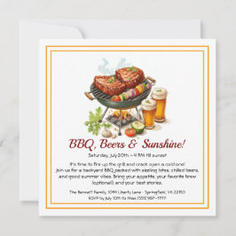 Zomer BBQ & Beer Party Uitnodiging – Backyard Cook