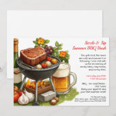 Zomer BBQ & Bierfeest Uitnodiging (Voorkant / Achterkant)
