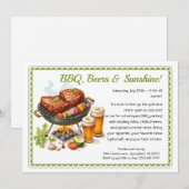 Zomer BBQ & Bierfeest Uitnodiging – Achtertuin Kok (Voorkant / Achterkant)
