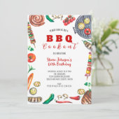 Zomer BBQ Cookout 60ste verjaardag Kaart (Staand voorkant)