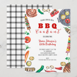 Zomer BBQ Cookout 60ste verjaardag Kaart