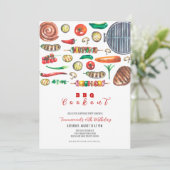 Zomer BBQ Cookout Verjaardag Kaart (Staand voorkant)