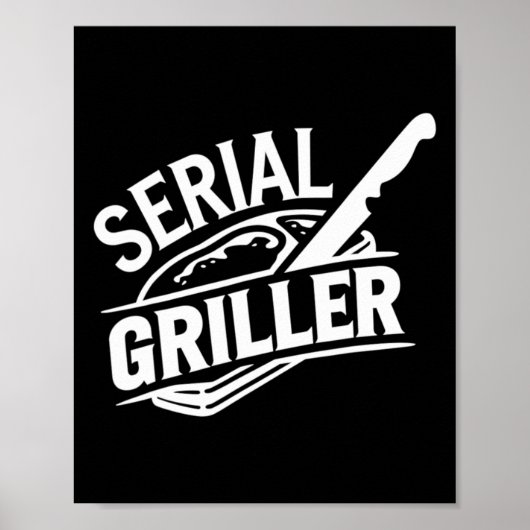 Zomer Bbq Feest Achtertuin Grilleren Grappig Steak Poster (Voorkant)