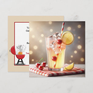 Zomer BBQ-feest limonade Kaart
