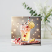 Zomer BBQ-feest limonade Kaart (Staand voorkant)