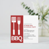 Zomer BBQ-feestuitnodigingen Kaart (Staand voorkant)