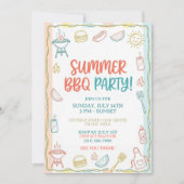Zomer BBQ Gingham Picknick Uitnodiging Tuin Rustie (Voorkant)