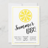 Zomer BBQ Lemon Outdoor Barbecue Party Uitnodiging (Voorkant)