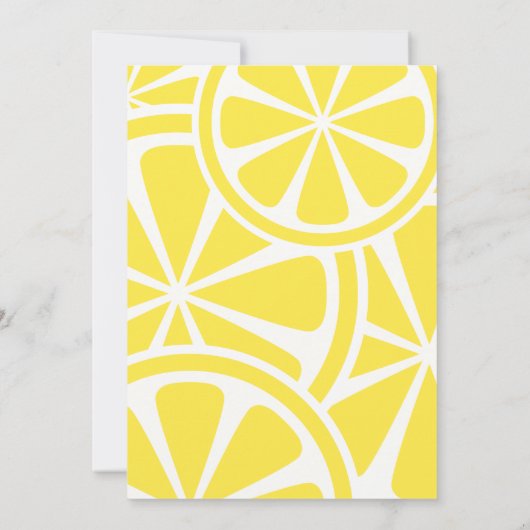 Zomer BBQ Lemon Outdoor Barbecue Party Uitnodiging (Achterkant)
