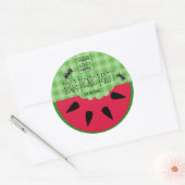 Zomer BBQ Picknick Bedrijfsfeest Aanpasbaar Ronde Sticker (Envelop)
