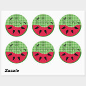 Zomer BBQ Picknick Bedrijfsfeest Aanpasbaar Ronde Sticker (Vel)