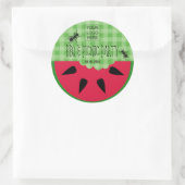 Zomer BBQ Picknick Bedrijfsfeest Aanpasbaar Ronde Sticker (Tas)