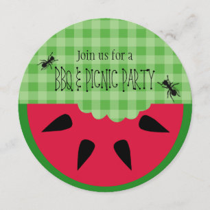 Zomer BBQ Picknick Verjaardagsfeestje Aanpasbaar Kaart