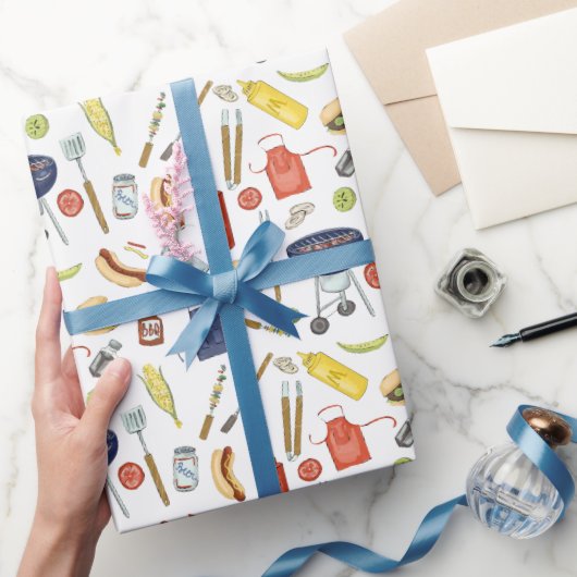 Zomer BBQ Vaderdag Achtertuin Barbecue Grill Cadeaupapier (Geschenken)