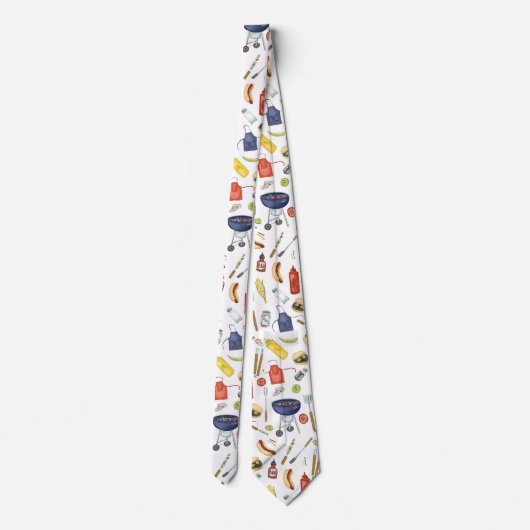 Zomer BBQ Vaderdag Achtertuin Barbecue Grill Stropdas (Achterkant)