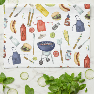 Zomer BBQ Vaderdag Grill-out cadeau voor papa Theedoek