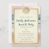 Zomer Beach Cream Seashell Roze Zonsondergang Swee Kaart (Voorkant)