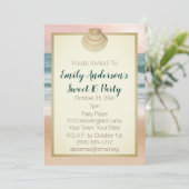 Zomer Beach Cream Seashell Roze Zonsondergang Swee Kaart (Staand voorkant)