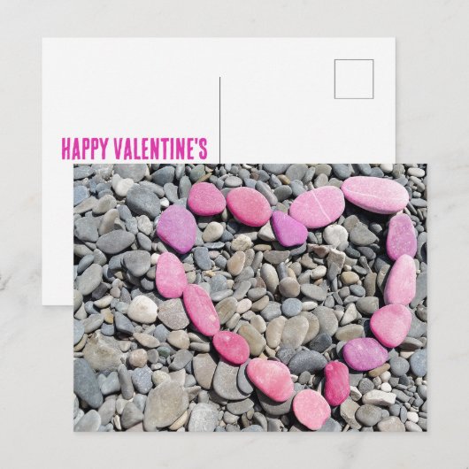 Zomer Beach rock hart Feestdagenkaart (Voorkant / Achterkant)