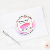 Zomer beauty product label classic ronde sticker (Envelop)