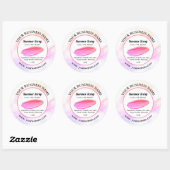 Zomer beauty product label classic ronde sticker (Vel)