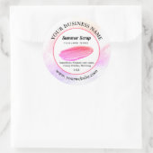 Zomer beauty product label classic ronde sticker (Tas)