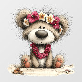 Zomer Beer Raam Sticker (Vel)