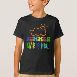 Zomer begint nu einde schooljaar Grappig T-shirt
